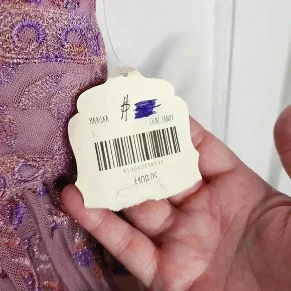 NWT Altar’d State Mariska Lilac Purple Candy Lace Maxi Dress Size Small - Picture 6 of 7